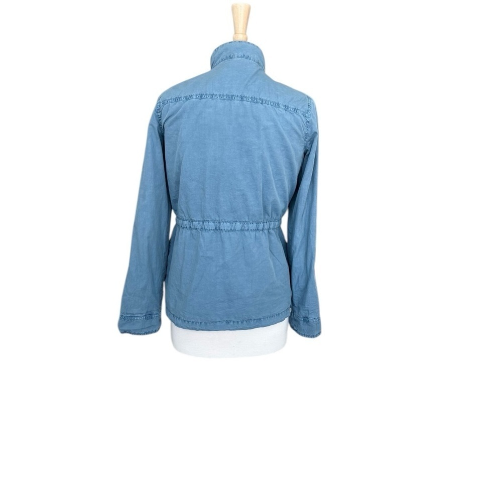 LOFT Blue Tie Waist Utility Jacket XS - Picture 4 of 11